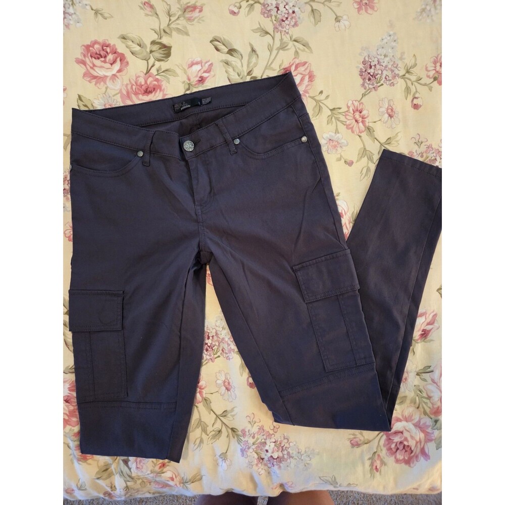 PrAna Cargo Hiking Navy Blue skinny leg nylon-blend Outdoor hiking pants Sz 6